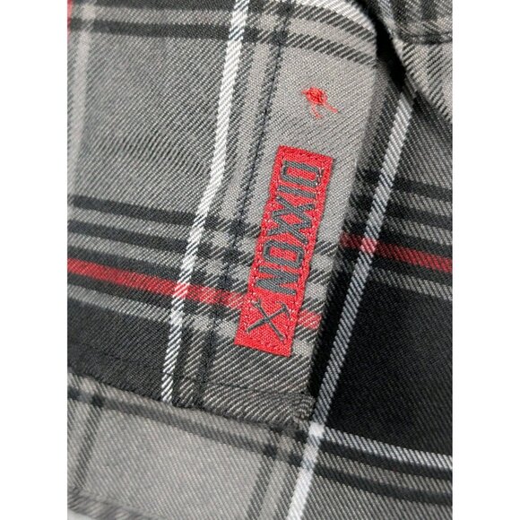 Dixxon Flannel Youth Size Small (5-6) Boys Plaid Gray Black Red Button Up Shirt - Picture 3 of 4